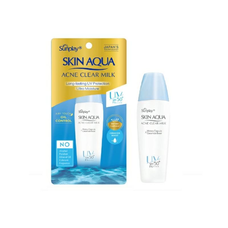 Sunplay Skin Aqua Acne Clear Milk – Sữa chống nắng dưỡng da ngừa mụn