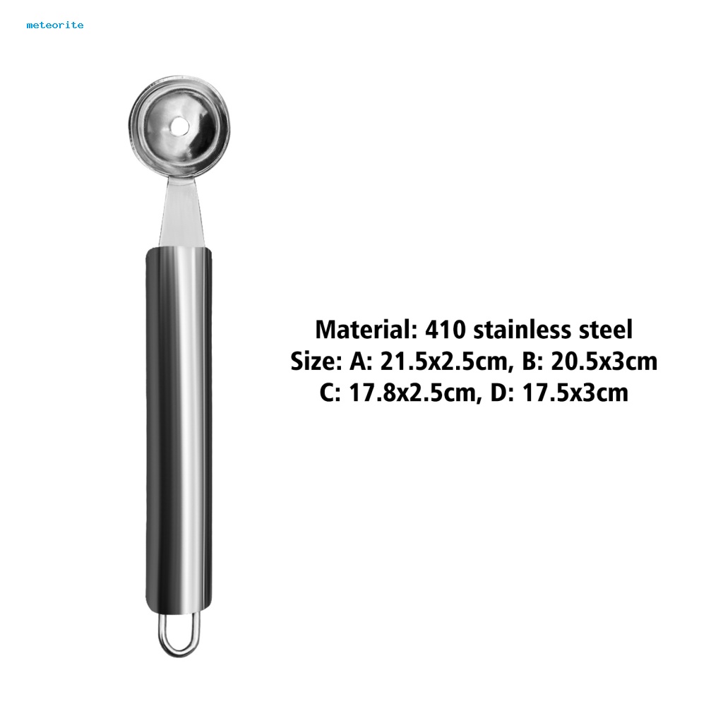 Muỗng Múc Kem/Trái Cây Hình Tròn Bằng Thép Không Gỉ 410