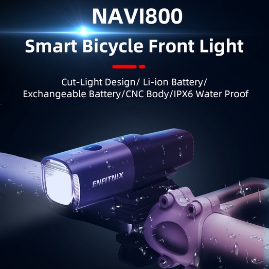 Đèn pha xe đạp Enfitnix Navi800 Chống thấm nước Đèn pha xe đạp Xoss Đèn pin chói