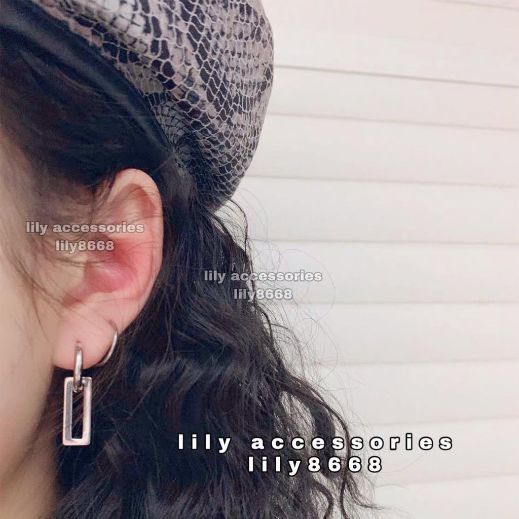 khuyên tai bông tai titan thanh chữ nhật không gỉ không đen không dị ứng cho nam và nữ Unisex BTS