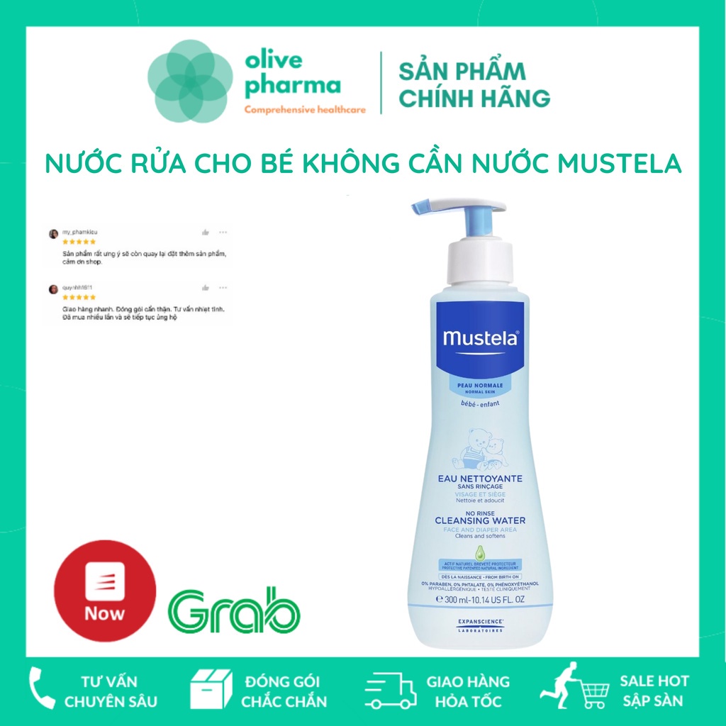 NƯỚC LÀM SẠCH MUSTELA (NO RINSE CLEASING WATER ) CHO BÉ TỪ SƠ SINH 300ml