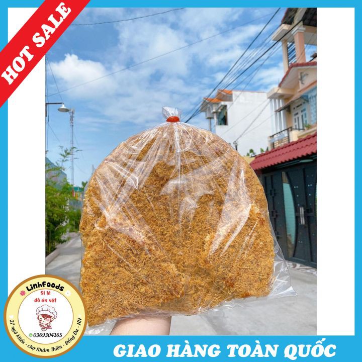 (500G)Cơm Cháy Đáy nồi Chà Bông Sài Gòn (Hàng loại 1 Đế Xốp Siêu nhiều Ruốc)