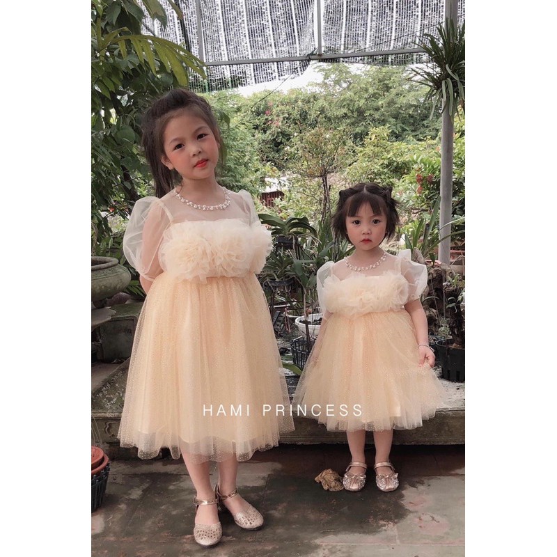 Váy Công Chúa Bông Hoa Đáng Yêu Cho Bé Gái HAMI PRINCESS ❤️ Tặng Kèm Phụ Kiện