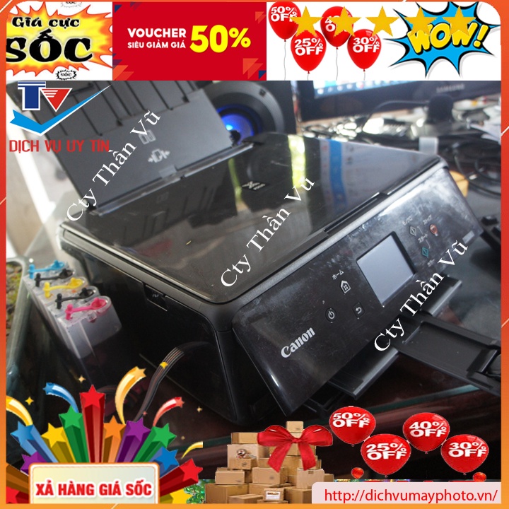Máy in màu cũ canon TS 5030 6120 6030 đa năng có in wifi photocopy scan hàng đẹp bền có BH kholinhkienmayin SP002366