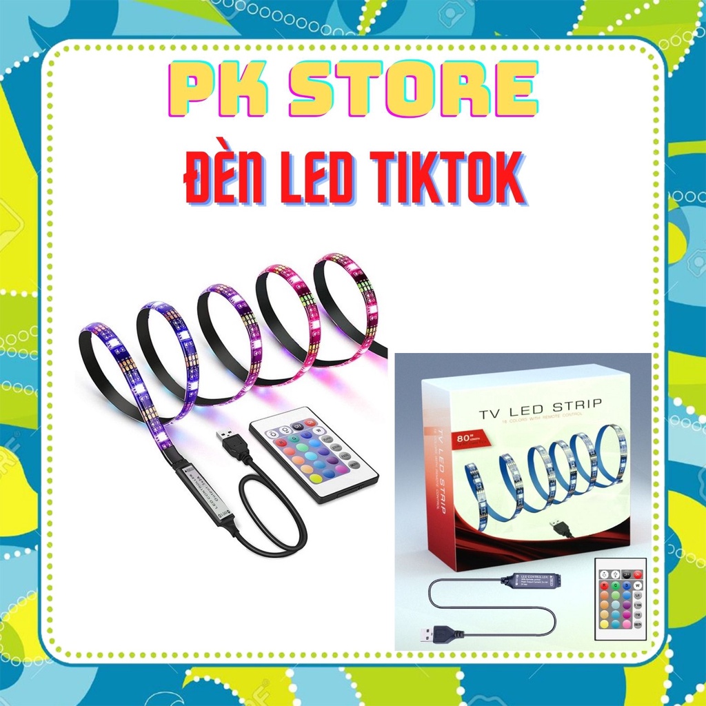 Đèn led tiktok 5M mix đổi màu 5050RGB Quay video cuốn hút Triệu view Đèn trang trí phòng ngủ bàn làm việc