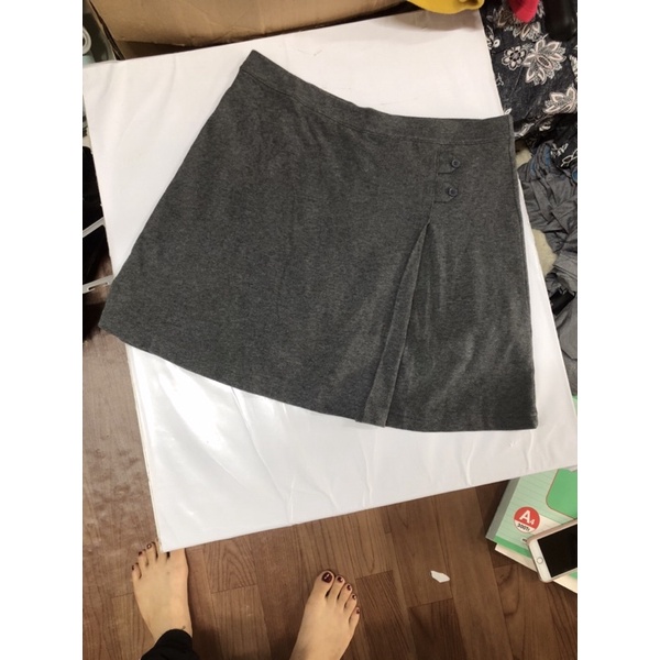 Chân váy cotton kèm chip đùi nữ, hàng dư