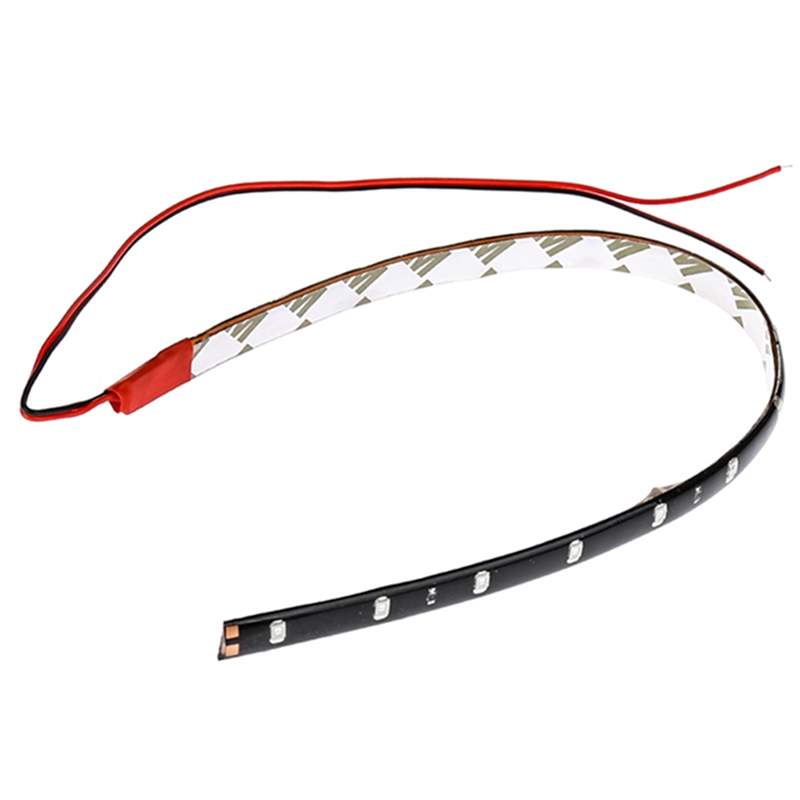 Dây đèn LED 30cm/15 bóng 12V chống thấm nước màu xanh dương tiện dụng cho xe hơi/xe tải