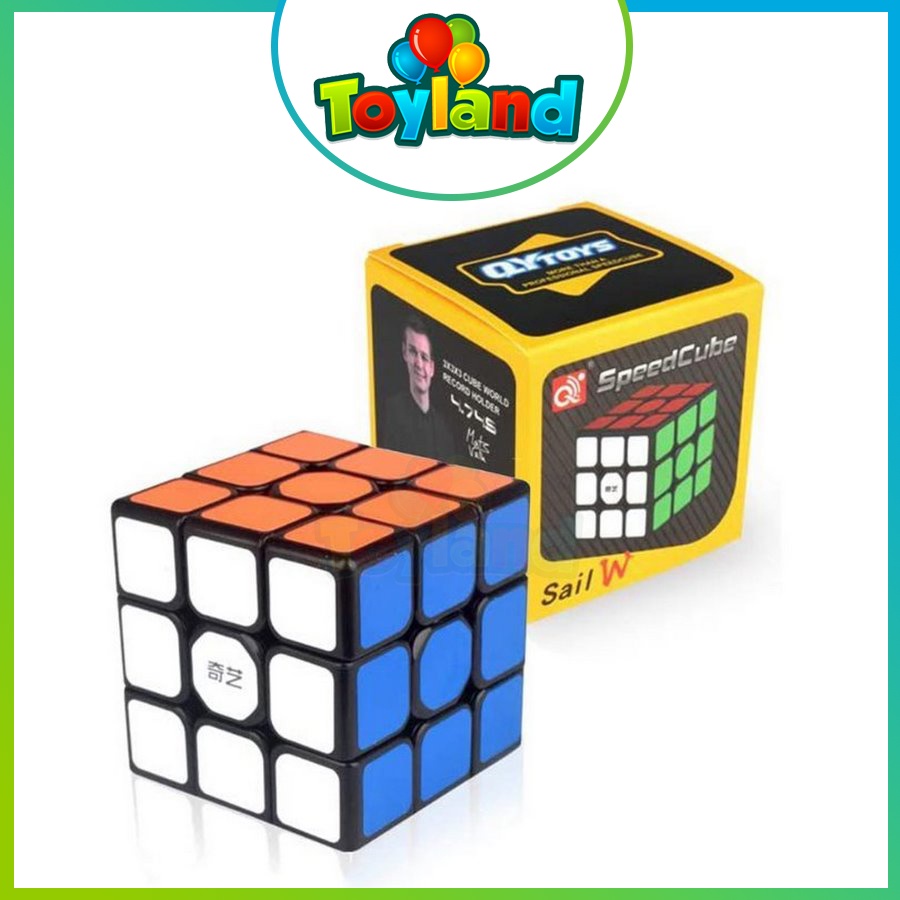 Rubik QiYi Sail W 3×3 Rubic 3 Tầng Viền Đen Đồ Chơi