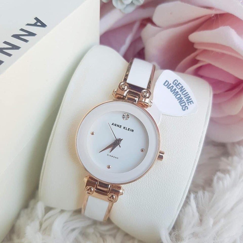 Đồng Hồ Nữ Anne Klein AK/1980WTRG 28mm - dây kim loại ceramic cao cấp