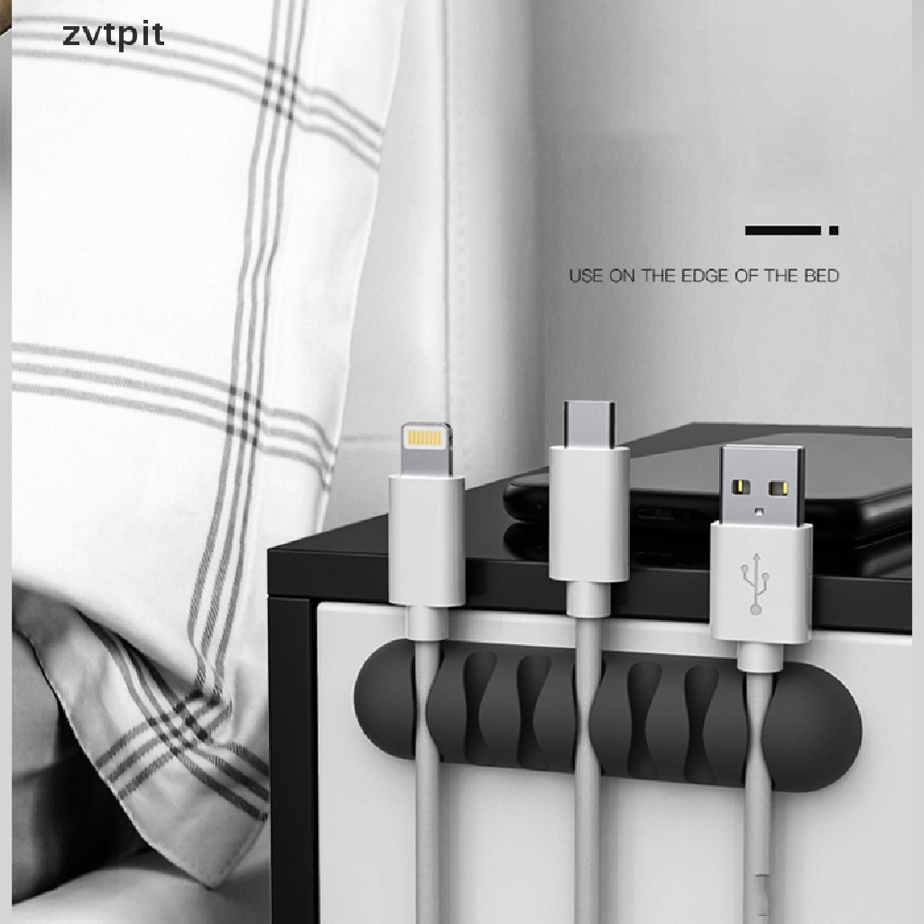 [ZVPT] Cable Winder Earphone Cable Organizer Wire Storage Silicon Charger Holder Clips DSF