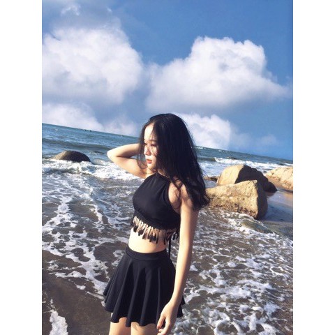 Bikini Áo Yếm Tua Rua Đi Biển Xinh Nhất | BigBuy360 - bigbuy360.vn