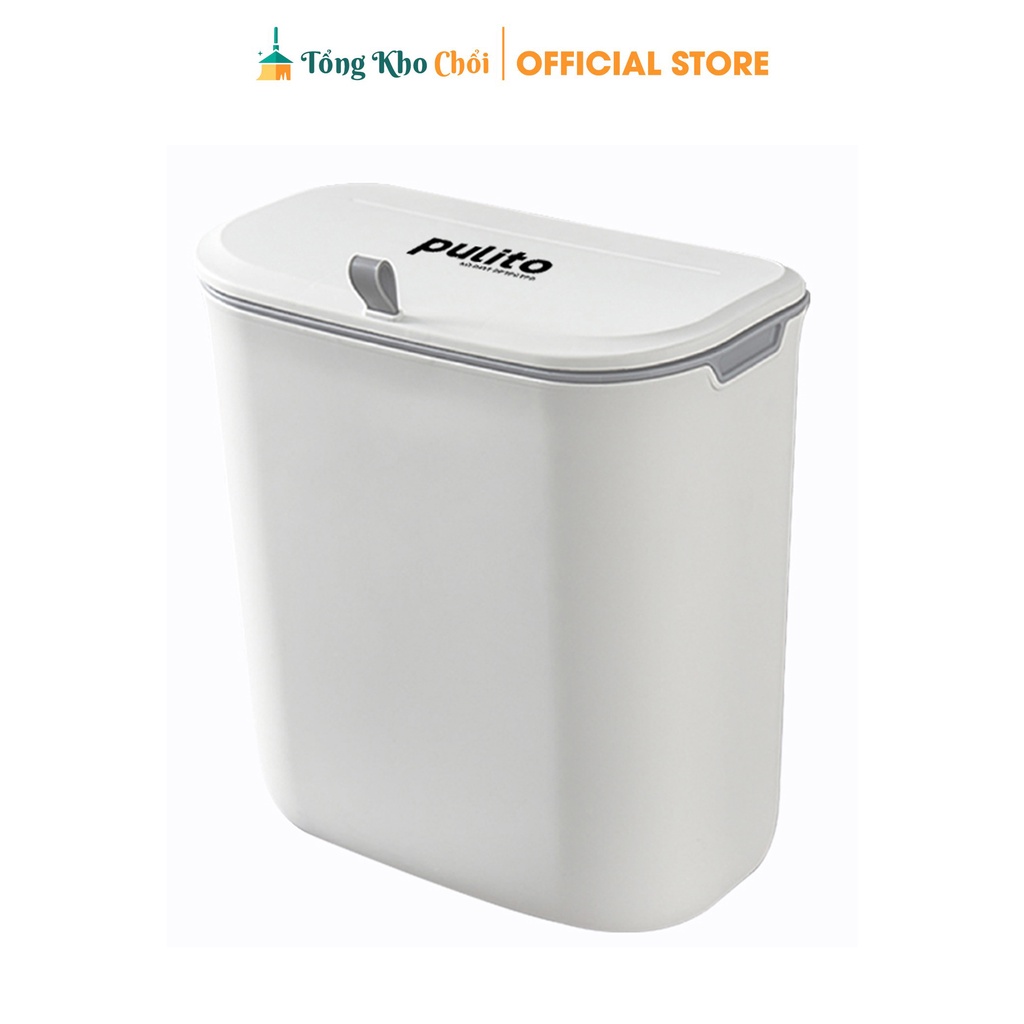 Thùng rác treo tủ bếp thông minh, thùng rác mini dán tường Pulito TC-01