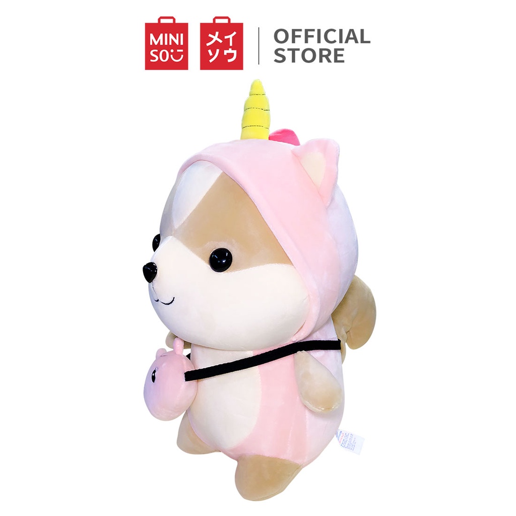 [Mã LIFECPMALL giảm 12% đơn 250K] Thú bông Chó Shiba Nón Khủng Long Miniso