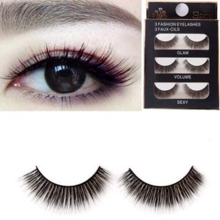 ✅Hộp 3 đôi lông mi chồn búp bê (kèm keo)