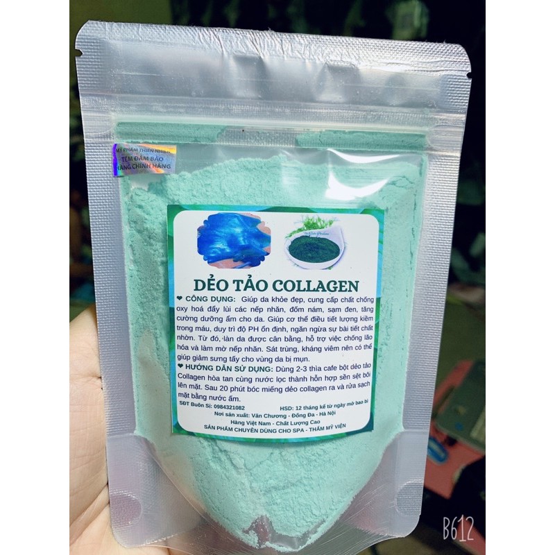 1kg bột collagen dẻo tảo xoắn hàng mới dành cho Spa Handmade