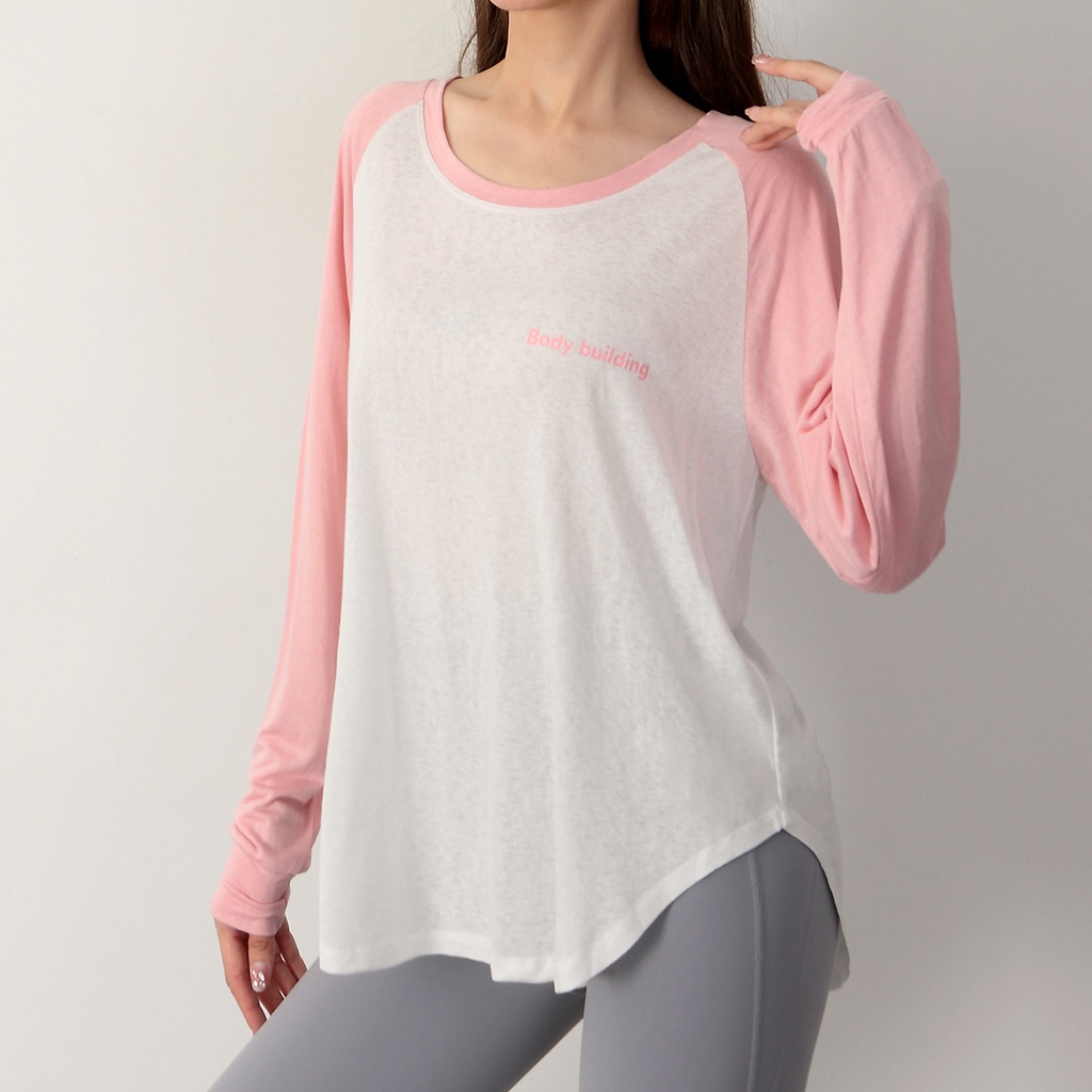 Áo thể thao ANRAN dài tay dáng rộng vải mỏng dễ phối đồ