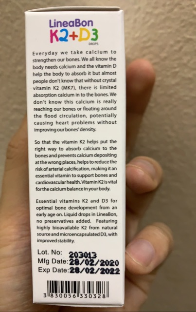 Kèm quà tặng Vitamin K2 D3 LineaBon 10ml