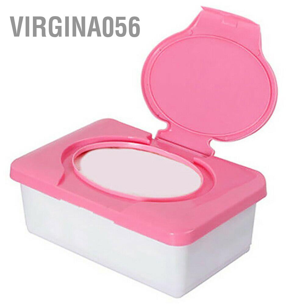 Hộp Nhựa Đựng Khăn Giấy Ướt Có Nắp Tiện Dụng Virgina056