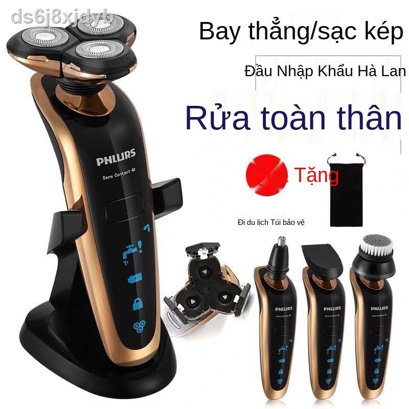 Máy cạo râu Philips toàn thân chính hãng, dao sạc, điện ba lưỡi, trong một