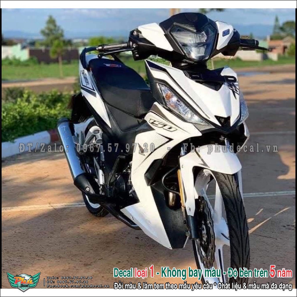 Tem rời xe Winner Rs Trắng đen tổ ong winner V1