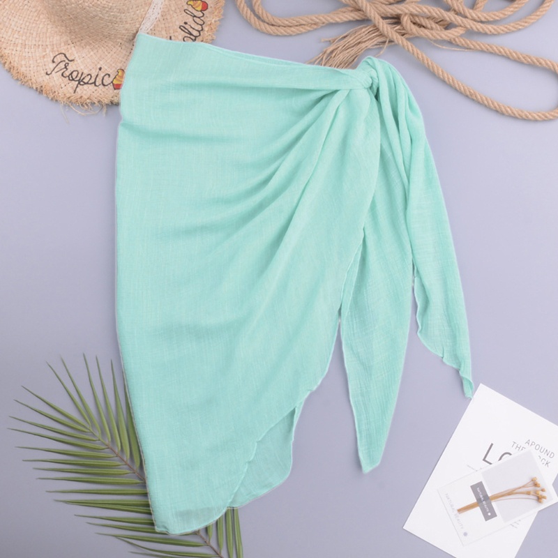 Brroa Bộ Đồ Bơi Bikini Bán Nguyệt Vải Voan Màu Trơn Gợi Cảm Đơn Giản Cho Nữ Sk