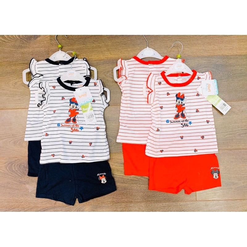 Bộ cộc tay Disney Minnie dư xịn bé gái