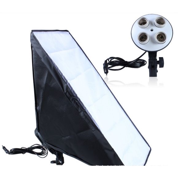 Combo 2 Đèn Softbox 50x70cm 4 Bóng 40W LED360 5500K Công Suất Cao, Thiết Bị Studio Chuyên Nghiệp