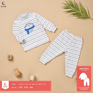 Bộ giữ nhiệt 3p dài tay chất nỉ dày cho bé 6M - 3Y