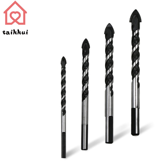 Mũi Máy khoan đa năng Bit hợp kim Tam giác Gạch bê tông Thủy tinh - Bán lẻ đủ kích thước