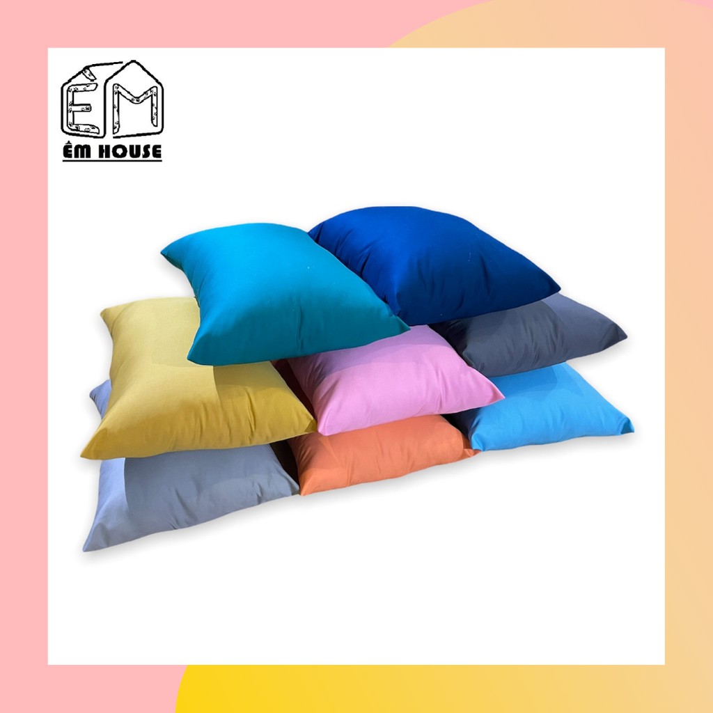 Vỏ gối nằm màu trơn Êm House cao cấp 50x70, 40x60