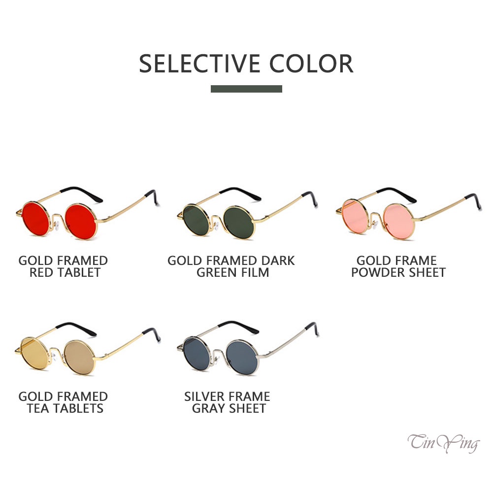 GETNOIVAS Kính Mát Phân Cực Tròng Tròn Tráng Gương Phong Cách Steampunk Cổ Điển Chất Lượng Cao