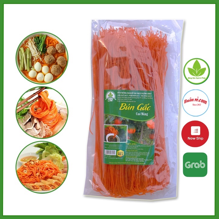 Bún gấc ( 500g ) ngon giòn dai giàu dinh dưỡng - Mì bún ngũ sắc Đặc sản Cao Bằng 00010