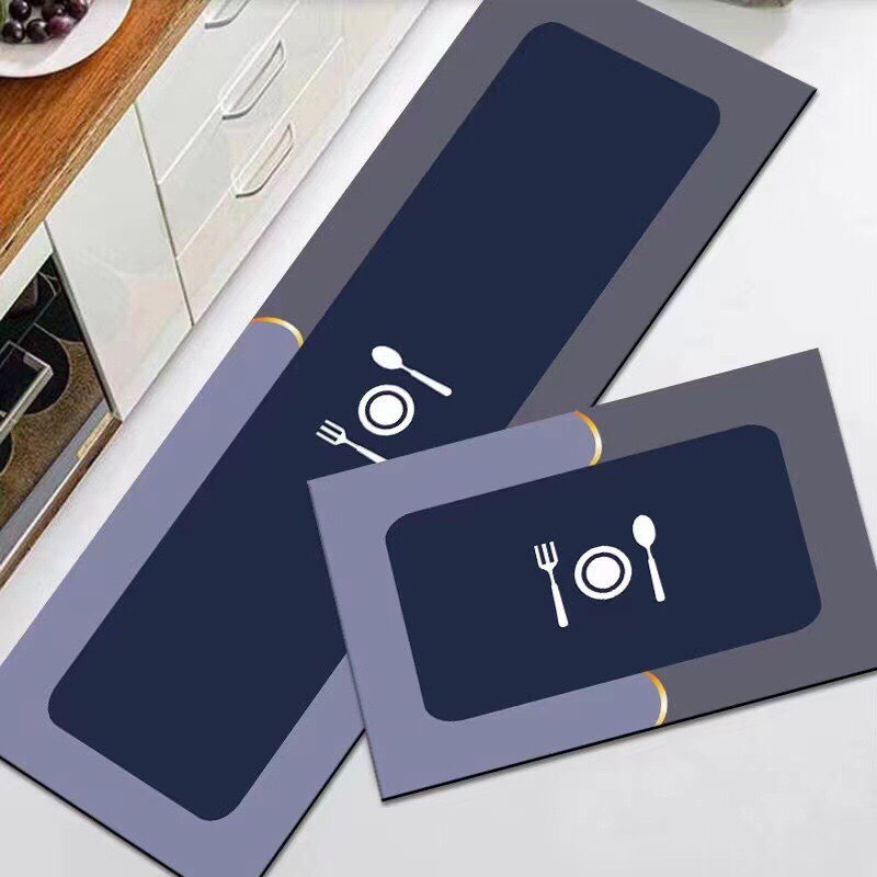 Thảm bếp silicon siêu thấm nước chống trơn trượt, Thảm trải sàn nhà bếp phòng ngủ chùi chân nhà tắm siêu mềm cao cấp