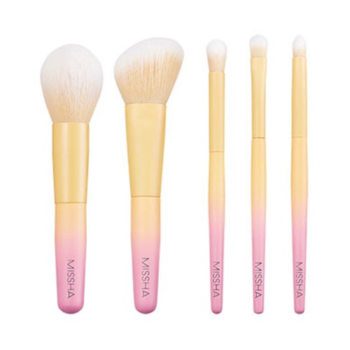 Bộ cọ trang điểm chuyên nghiệp 5 cây cọ ngắn Missha Artistool To Go Kit [GRADATION] - bản limited loang màu