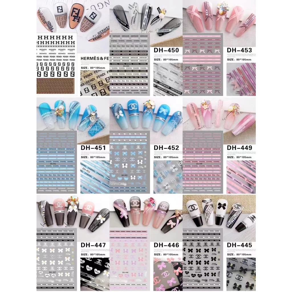 Sticker dán móng tay Thương hiệu nổi tiếng 2