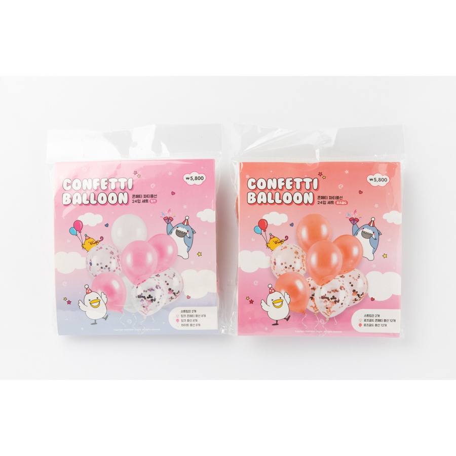 Set 24 Bong Bóng Bay Hoa Giấy ARTBOX Hàn Quốc Màu Trắng Hồng Trang Trí Tiệc Đẹp Mắt