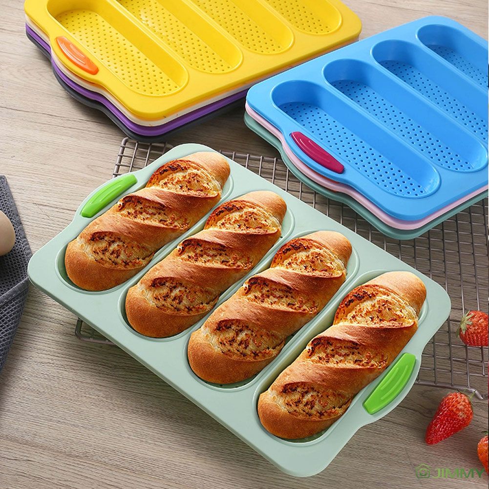 Khuôn Silicone Làm Bánh Mì Pháp 4 Ngăn 2021
