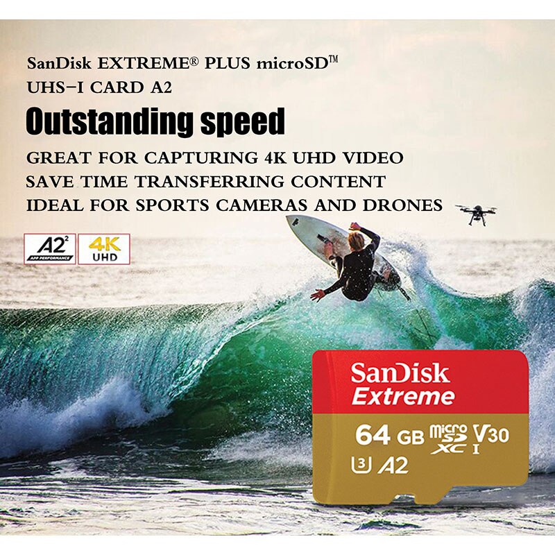 Thẻ Nhớ Sandisk Micro Sd A2 U3 V30 64gb 128gb 256gb 160 Mb / S Class10 Tf Sd | BigBuy360 - bigbuy360.vn