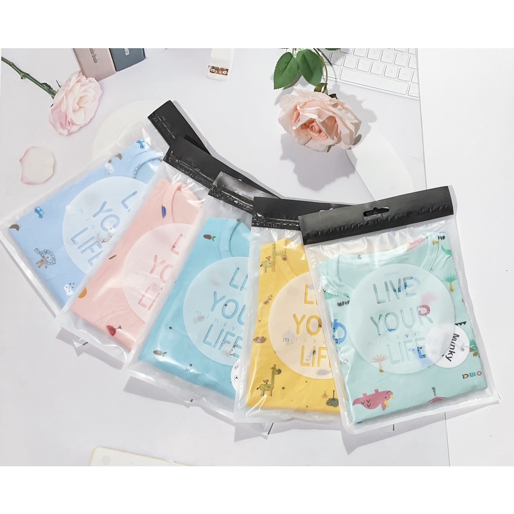 Bộ cộc tay in cả thân thun lạnh cho bé trai/bé gái