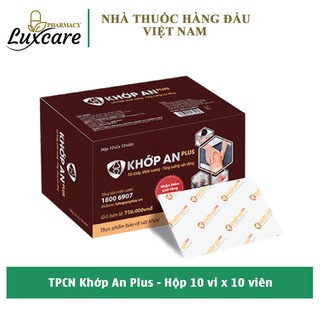 TPCN Khớp An Plus – Hộp 10 vỉ x 10 viên