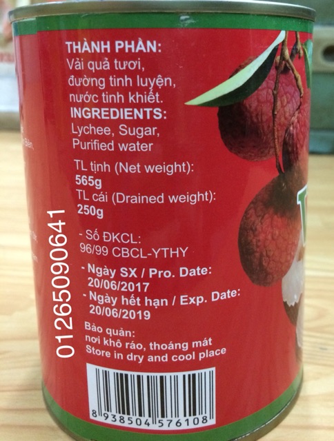 Vải Thiều nước đường 580ml