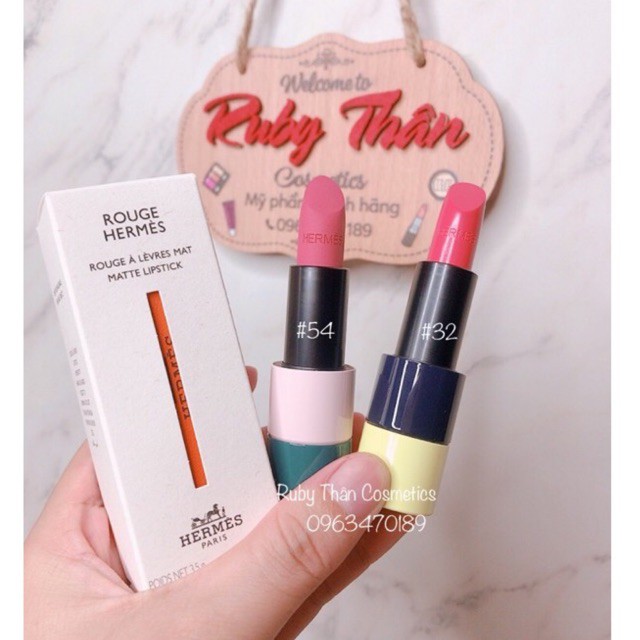 Son HERMES Rouge MAT & SATIN Fullbox