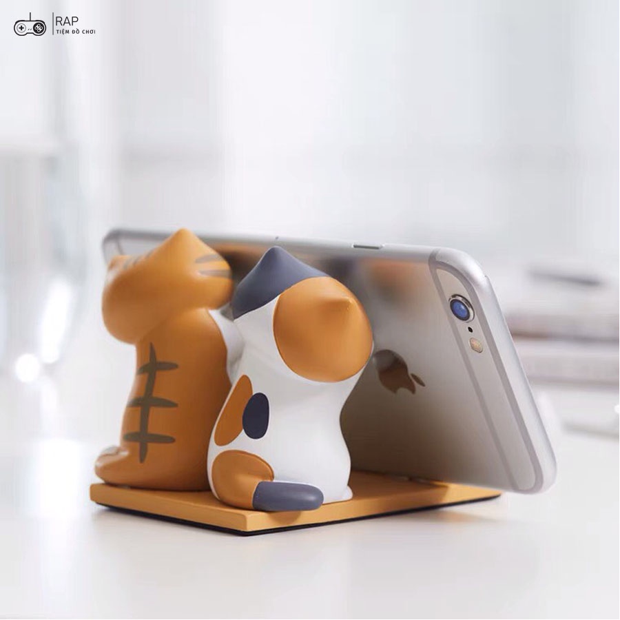 Giá đỡ điện thoại ipad mèo con biểu cảm siêu dễ thương chống đau mỏi vai gáy - Ráp