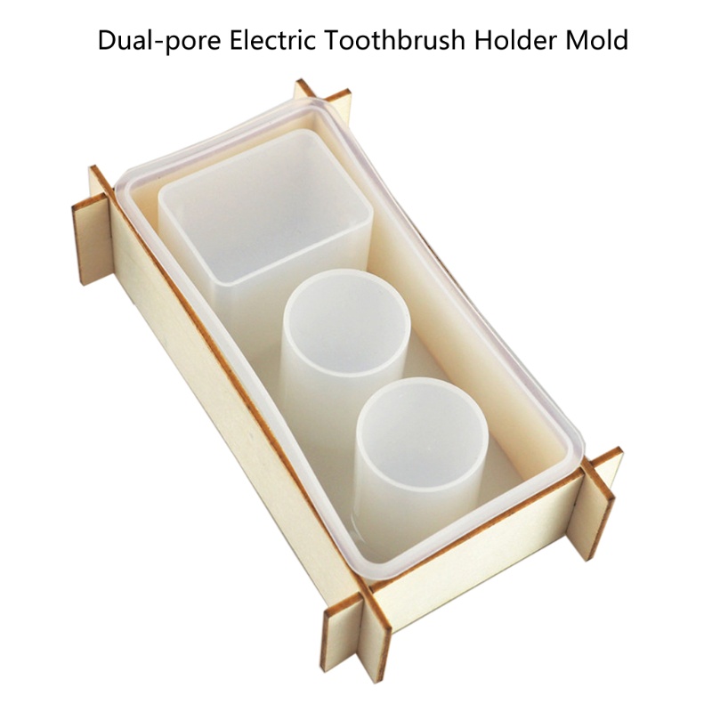 Giá Đỡ Bàn Chải Đánh Răng Bằng Silicon Hình Chữ Nhật Tiện Dụng DIY