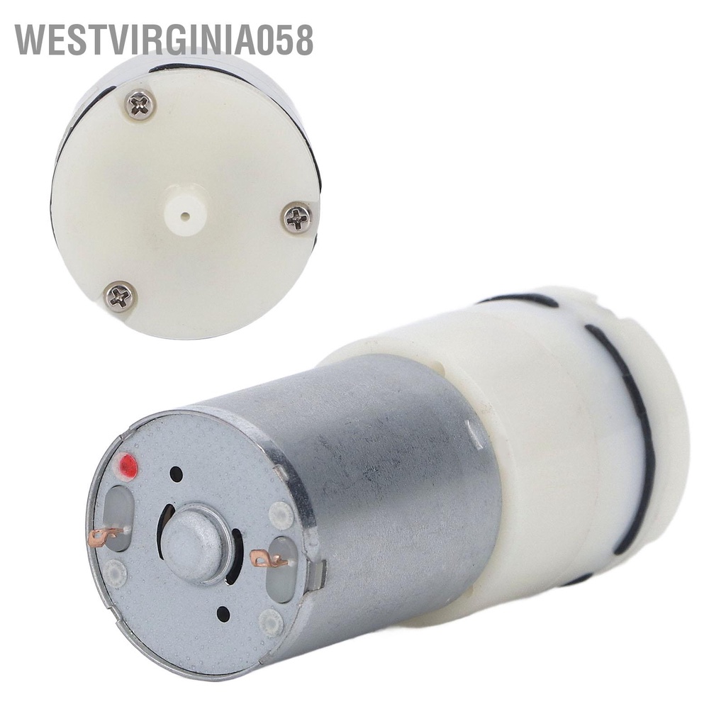 Westvirginia058 Máy bơm không khí siêu nhỏ Truyền động cơ màng nén 1 cổng 370 Màu trắng