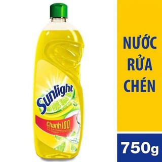Nước rửa chén bát Sunlight Chanh100 chai 750g - Màu vàng