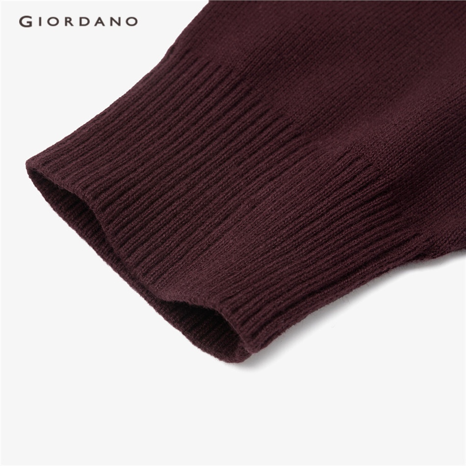 Áo thun polo Giordano 18051605 dệt kim dài tay màu trơn | BigBuy360 - bigbuy360.vn