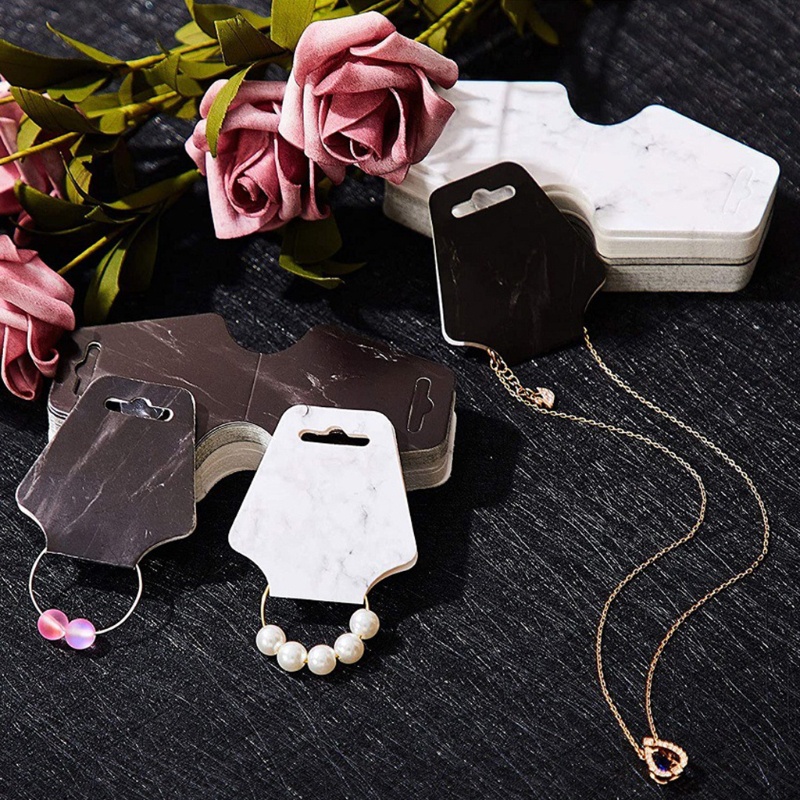 Set 800 Thẻ Trưng Bày Vòng cổ / Bông Tai Bằng Đá Cẩm Thạch Thân Thiện Với Môi Trường 8