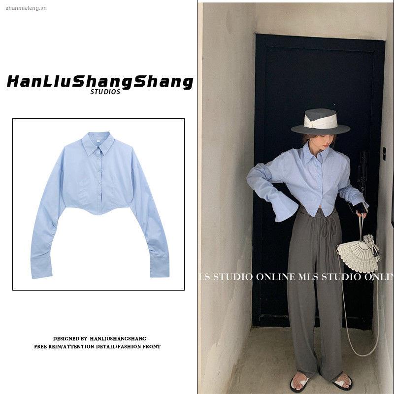 Áo sơ mi tay dài màu sắc ngọt ngào thời trang mùa thu 2021