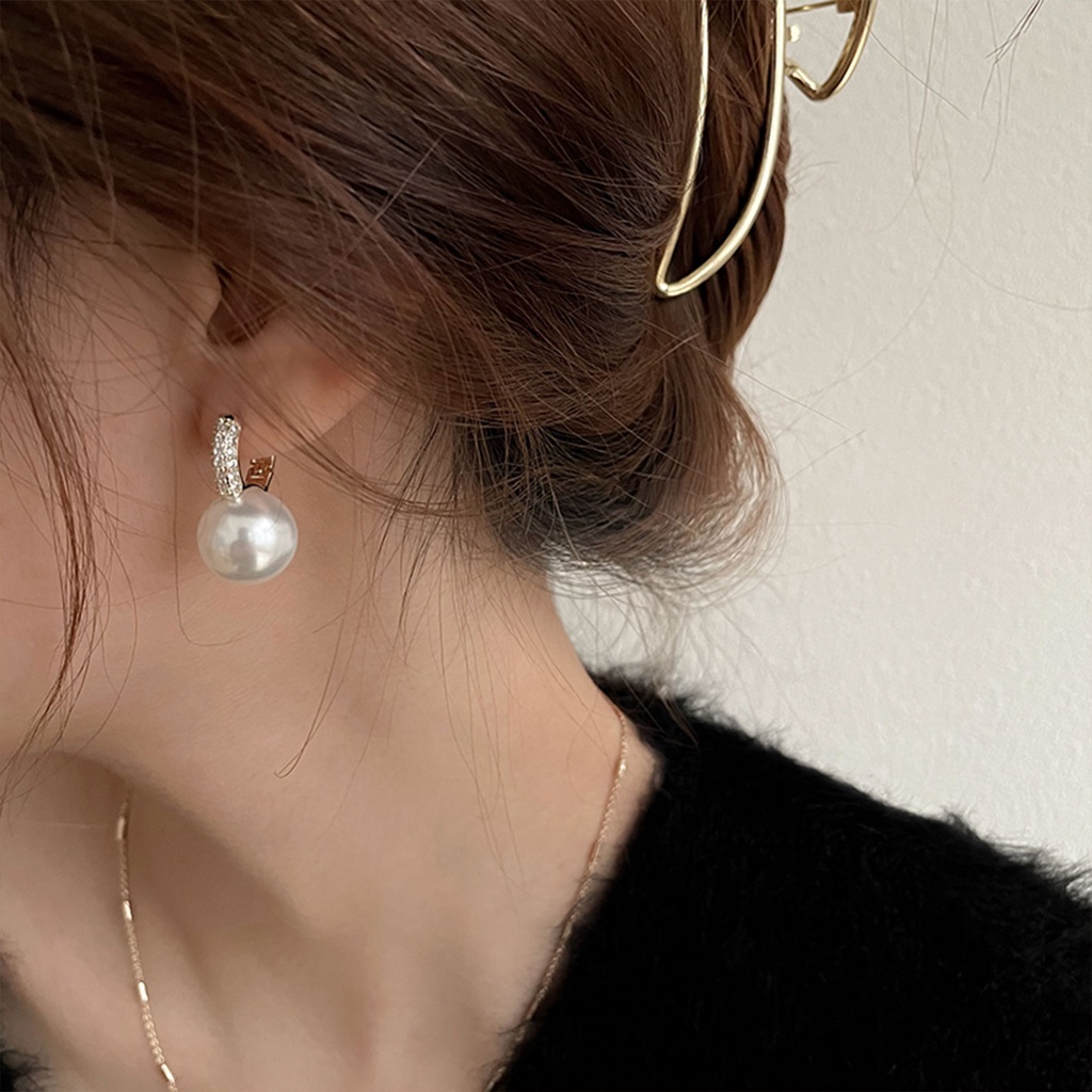 Chất Lượng Cao!Bông Tai Đính Đá Và Ngọc Trai Nhân Tạo Sang Trọng Phong Cách Hàn Quốc Thời Trang Cho Nữ 2022